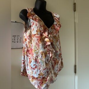 LC Lauren Conrad Multicolor Floral Blouse
